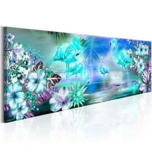 Artgeist Tableau - Flamingoes by Night 120x40