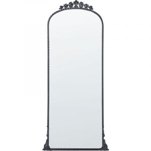 Beliani Miroir Glamour M&eacute;tal 51 x 144 cm Noir Livry