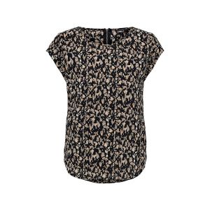 Image de Only Bestseller A/S Onlvic S/S AOP Top Noos Ptm Hauts, Noir/Rouge, 36 Femme