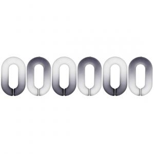 Rico Design Lot de 12 Maillons de Chaîne Mat Itoshii - 19 x 31 x 5 mm (...) - Noir/Transparent