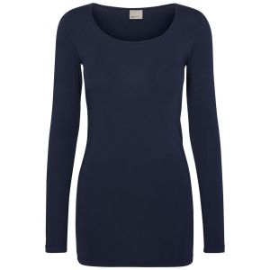 Image de Vero Moda VMMAXI MY LS SOFT LONG U-NECK NOOS, T-Shirt À Manches Longues Femme, Bleu (Black Iris), 36 (Taille fabricant: Small)