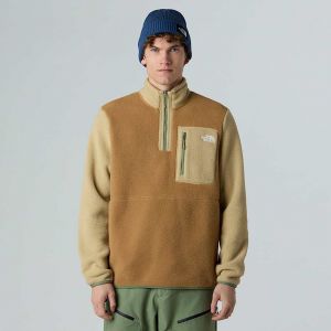 The North Face Polaire &Agrave; Col Zipp&eacute; Yumiori Pour Homme Utility Brown-khaki Stone-bark Mist Taille XL male