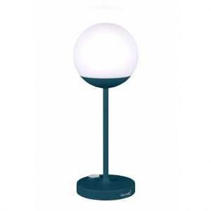 Image de Fermob Lampe sans fil Mooon! LED / H 41 cm - Recharge USB bleu en m&eacute;tal