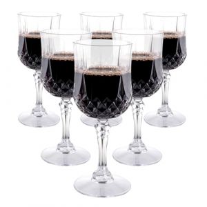 Alpina Set de Verres à Vin - 6 Pièces - 200ML - Effet Cristal - Plastique