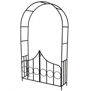 Arc arceau rosier treillis de jardin support pour plantes grimpantes avec portillons
