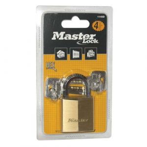 Master Lock Cadenas laiton - 50 mm - anse hexagonale - Cadenas