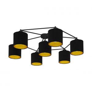 Eglo Plafonnier STAITI Noir, 7 lumi&egrave;res - Moderne - Int&eacute;rieur - STAITI - D&eacute;lai de livraison moyen: 10 &agrave; 14 jours ouvr&eacute;s. Port gratuit France m&eacute;tropolitaine et Belgique d&egrave;s 100 &euro;.