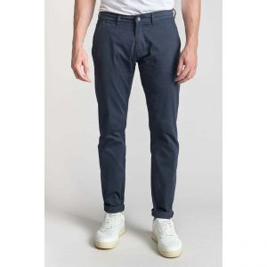 Le Temps des Cerises Pantalon chino CESAR bleu marine en coton