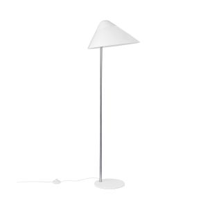 Lampadaire en acier blanc et chrome 136cm HJW03 Opala - Carl Hansen & Søn