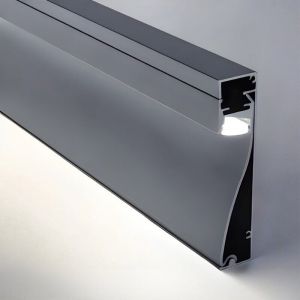 Optonica Profilé Aluminium Plinthe Couleur Gris Métallique 2M pour Ruban led 10mm - silamp