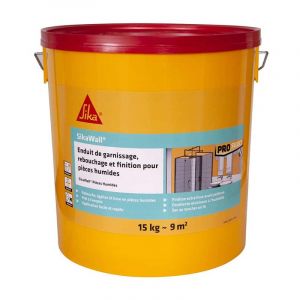 Sika Enduit de garnissage Wall Rebouchage et finition pour pièces humides - 15kg