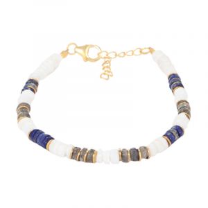 Amazonia - Bracelet ihuicatl en Opale blanche, Lapis & Labradorite
