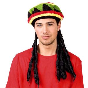 Perruque rasta et bonnet