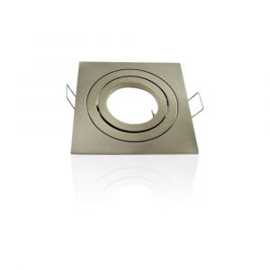 LeClubLED Support de Spot Encastrable Orientable Carré - Spot de plafond inclinable à 30° encastrement 80mm compatible LED et halogène