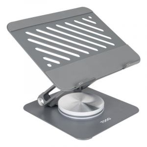 Tooq Support tablette PH-NARVI-G acier carbone rotation 360° jusqu'à 13" gris foncé