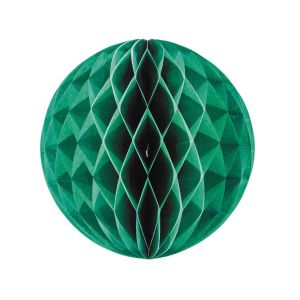 Ruedelafete Boule alv&eacute;ol&eacute;e vert sapin 20 cm