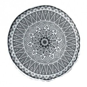 Image de Coussin rond Mandaca Noir