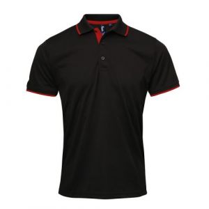 Image de Premier Polo - Hommes (L) (Noir/Rouge) - UTRW5520