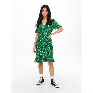 Only Onlolivia S/S WVN Noos Robe, Vert Verdant, 38 Femme