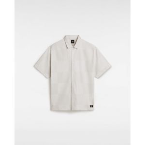 Vans Kessler Checkerboard Woven White/Marshmallow - Chemise - blanc - L - 100% Coton,Velours c&ocirc;tel&eacute;