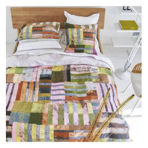 Designers Guild Housse de couette en satin de coton multicolore 140x200