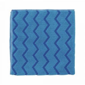 Rubbermaid Lavette microfibre - bandes de frottage Zig-zag - bleu - Hygen