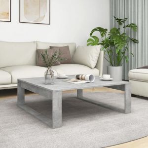 VidaXL Table basse 100x100x35 cm Aggloméré Gris béton