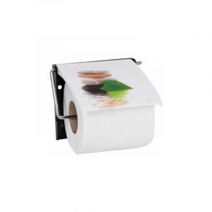 Image de MSV Porte Rouleau Papier Wc Mural PS & Acier chromé Lingga - Blanc