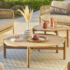 Hesperide Table basse ronde D120 acacia Deona - Naturel clair