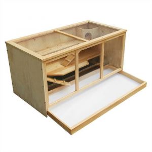 Grande cage pour hamsters petits rongeurs souris rats grange 115 cm abri bois - Bois