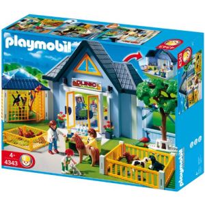 Image de Playmobil 4343 - Clinique v&eacute;t&eacute;rinaire avec parc