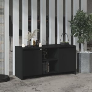 VidaXL Meuble TV Noir 102x37,5x52,5 cm Aggloméré