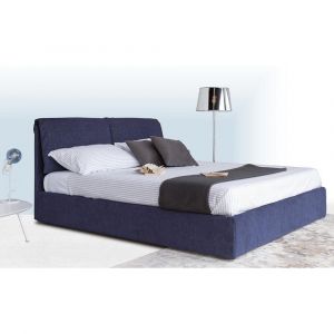 Lit coffre TEZE couchage 120x200 cm Joint bleu cobalt