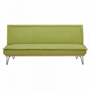 Image de Clic clac Tissu vert avec piètement en métal L 185 x P 85 x 84 cm RICO