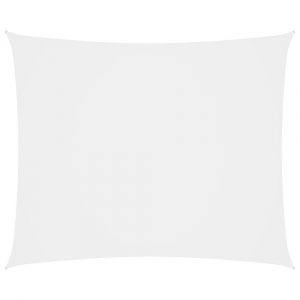 Voile toile d'ombrage parasol tissu oxford rectangulaire 4 x 6 m blanc 02_0009700