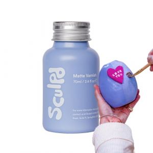 SCULPD - Vernis Transparent pour poterie en argile autodurcissante et peinture acrylique finition matte 70mL