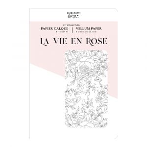 Floril&egrave;ges Design La vie en rose Kit papier calque