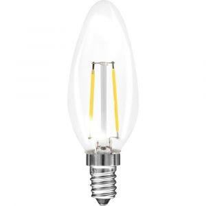 Image de Müller-Licht Müller Licht LED EEC A++ (A++ - E) E14 en forme de bougie 1.5 W = 15 W blanc chaud (Ø x L) 35 mm x 98 mm à filament 1 pc(s)