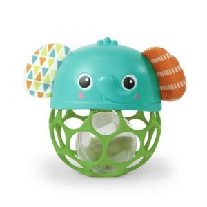 Bright Starts Hochet musical lumineu Giggle & Glow Jouet éléphant Oball facile a sais