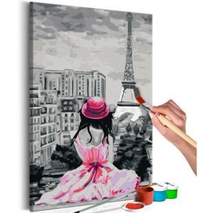 Image de Artgeist Tableau à Peindre Soi-Même "Paris Vue sur la Tour Eiffel" 40x60cm