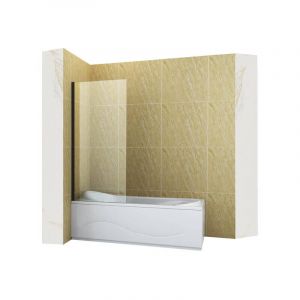 Desconocido Silla Pare-baignoire aston, fixe 80x150 cm, Noir