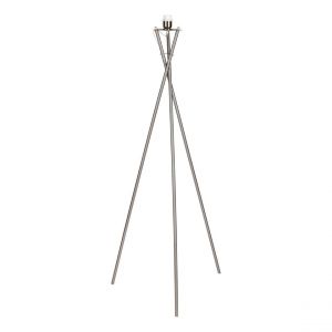 Pied de lampadaire 1xE27 Max.40W Métal Satiné Câble PVC transparent