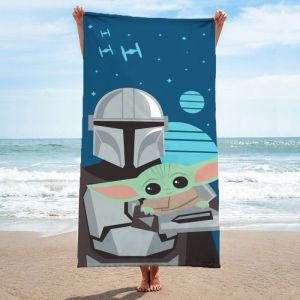 Serviette de plage Mandalorian Classique Il est avec moi