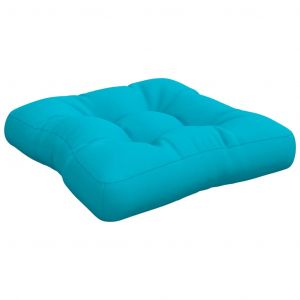 VidaXL Coussin de canap&eacute; palette turquoise 50x50x12 cm tissu