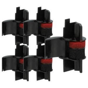 Vhbw 5x Rouleaux d'encre noir compatible avec Sharp EL 7600 PD, 5312 PD, 5045/II/II A/SV calculatrice imprimante, caisse enregistreuse