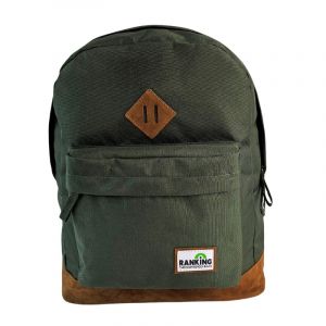 Dam Sac &agrave; dos am&eacute;ricain ranking vert olive. Compartiment pour ordinateur portable.