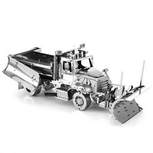 Metal Earth MetalEarth: Freightliner/Snow PLOW Truck 12.19x3.99x3.99cm, Maquette 3D en métal avec 3 Feuilles, sur Carte 12x17cm, 14+