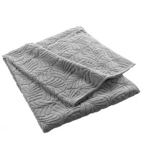 Douceur d'intérieur - Drap de bain OCALA - Eponge ciselée unie 450 g/m² - 90 x 150 cm - Gris Clair - OCALA Douceur d'intérieur