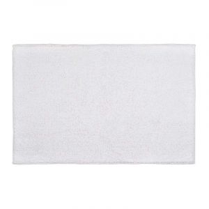 Wenko Tapis de bain Ono, tapis de douche 100 % coton avec hauteur de poil de 10 mm pour une sensation agréablement douce au toucher, dessous antidérapant, lavable à 40 °C, (L x P) : 50 x 80 cm, blanc