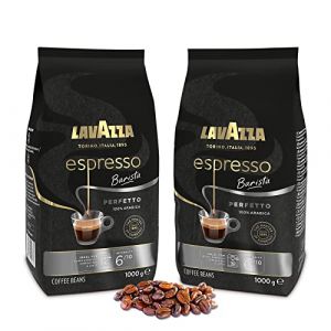 Lavazza Caf&eacute; Espresso Barista Perfetto - Caf&eacute; Grain - 100 % Arabica - Italien - Intensit&eacute; 6 - 2 Paquets de 1 kg (L'emballage peut varier)